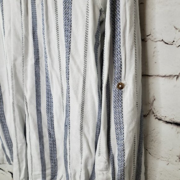 Vintage American Blues Roadtrip Striped Mackenzie Blouse Sz. Large White… - Picture 7 of 10